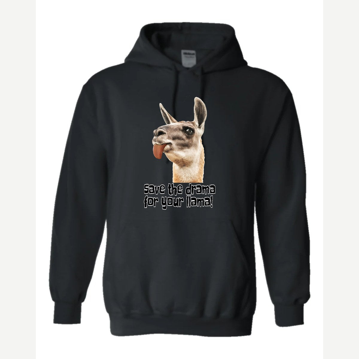 Save the Drama for Your Llama! — Hoodie / Black