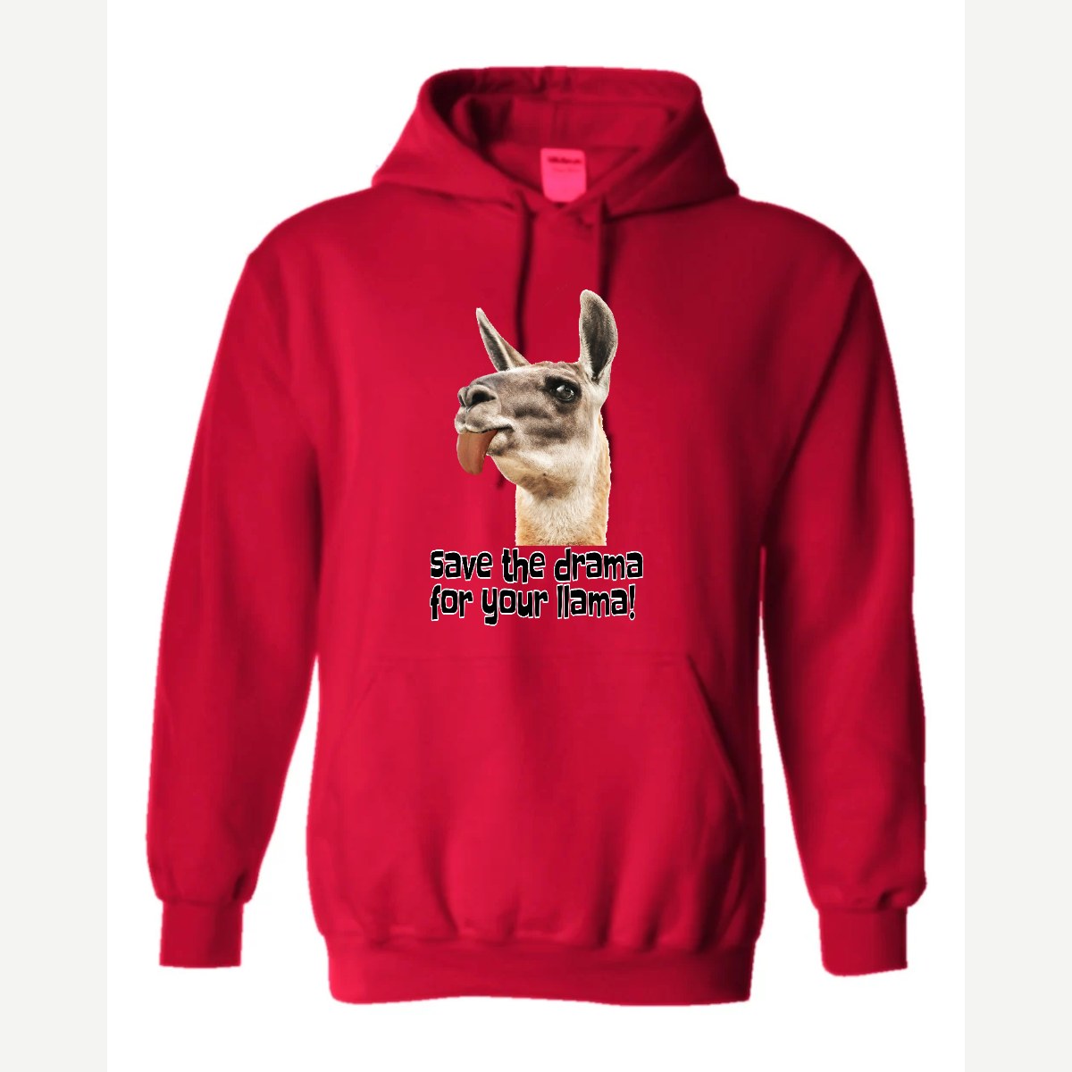 Save the Drama for Your Llama! — Hoodie / Red