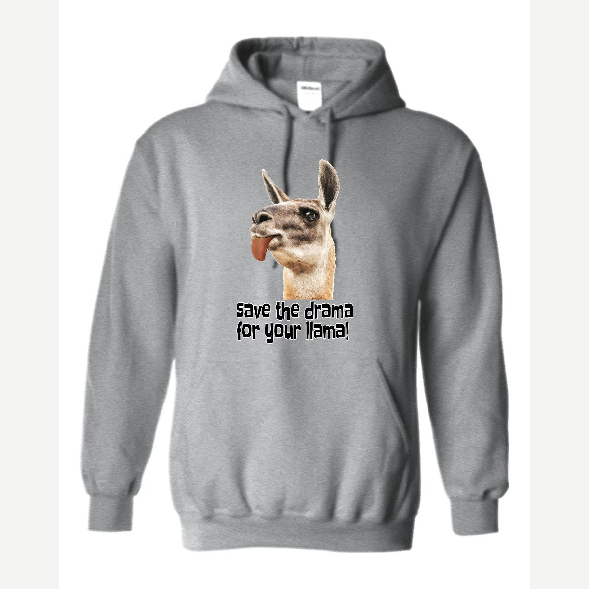 Save the Drama for Your Llama! — Hoodie / Sport Grey