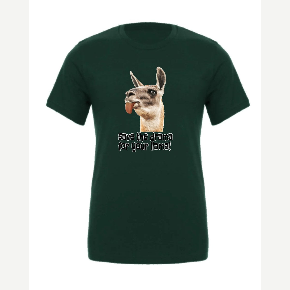 Save the Drama for Your Llama! — Premium Tee / Forest