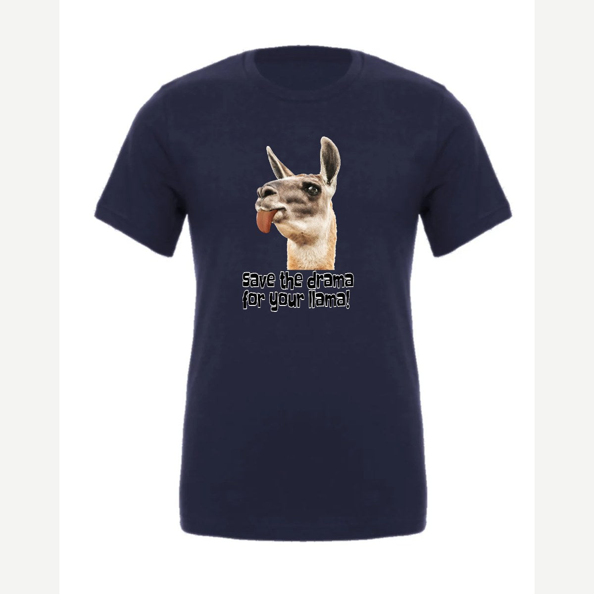 Save the Drama for Your Llama! — Premium Tee / Navy