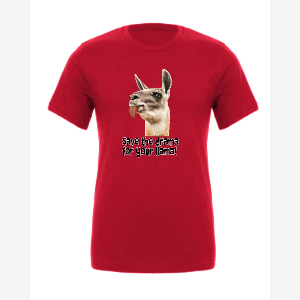 Save the Drama for Your Llama! — Premium Tee / Red