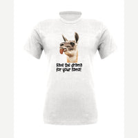 Save the Drama for Your Llama! — Premium Tee / White
