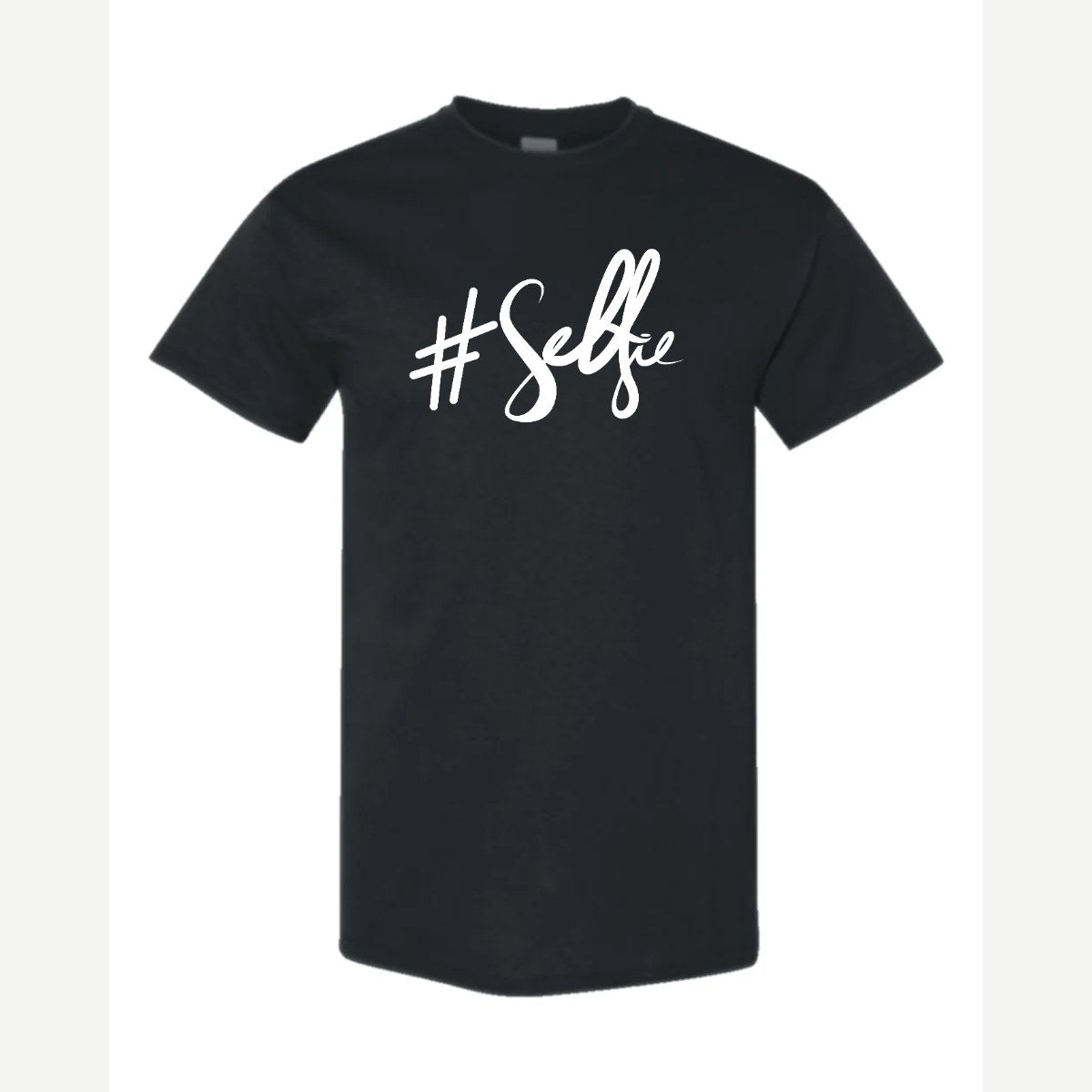 #Selfie (Script) — Classic Tee / Black