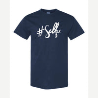 #Selfie (Script) — Classic Tee / Navy