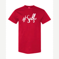 #Selfie (Script) — Classic Tee / Red
