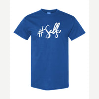 #Selfie (Script) — Classic Tee / Royal