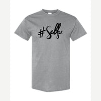 #Selfie (Script) — Classic Tee / Sport Grey