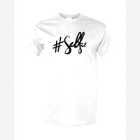 #Selfie (Script) — Classic Tee / White