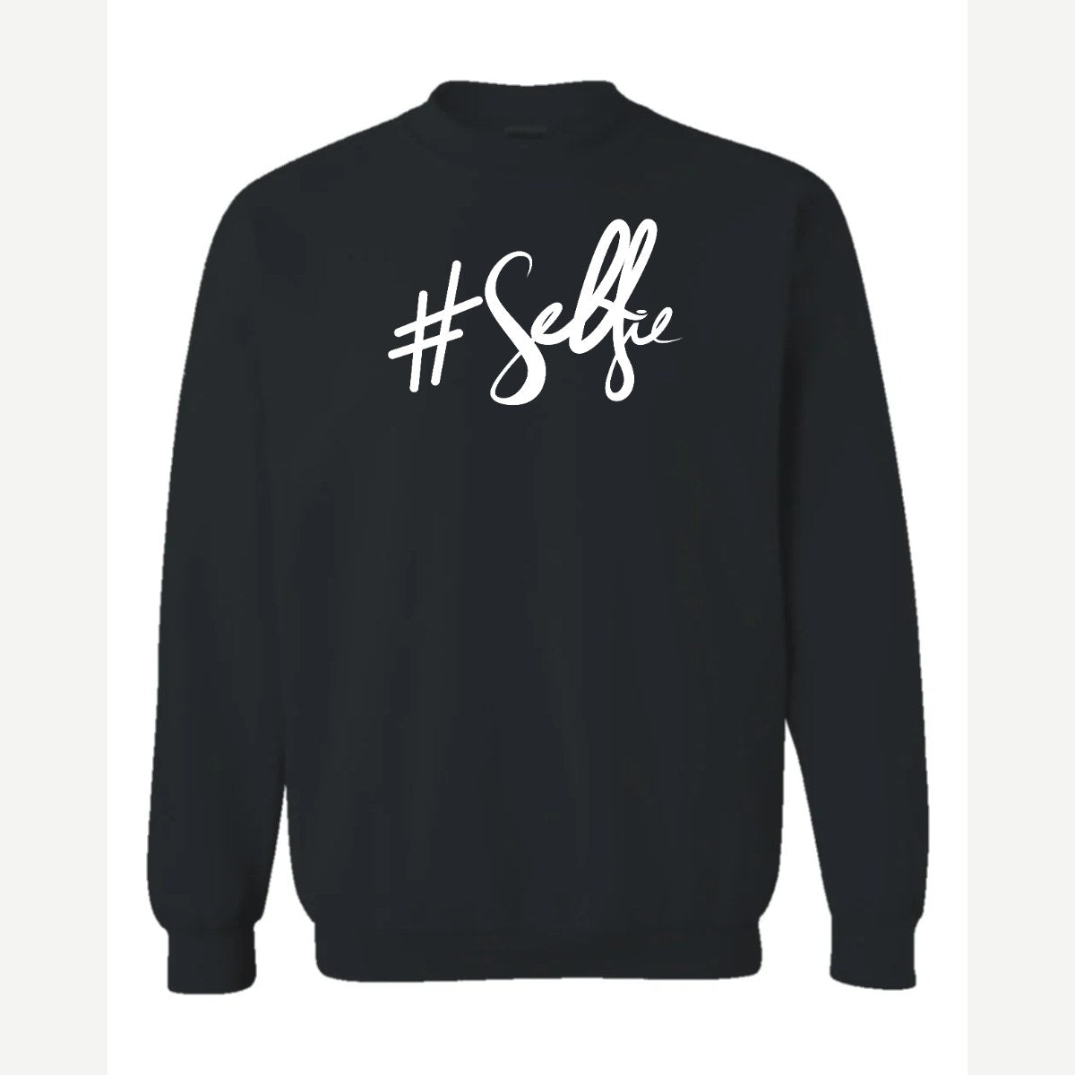 #Selfie (Script) — Crewneck Sweatshirt / Black
