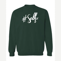 #Selfie (Script) — Crewneck Sweatshirt / Forest Green