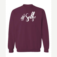 #Selfie (Script) — Crewneck Sweatshirt / Maroon