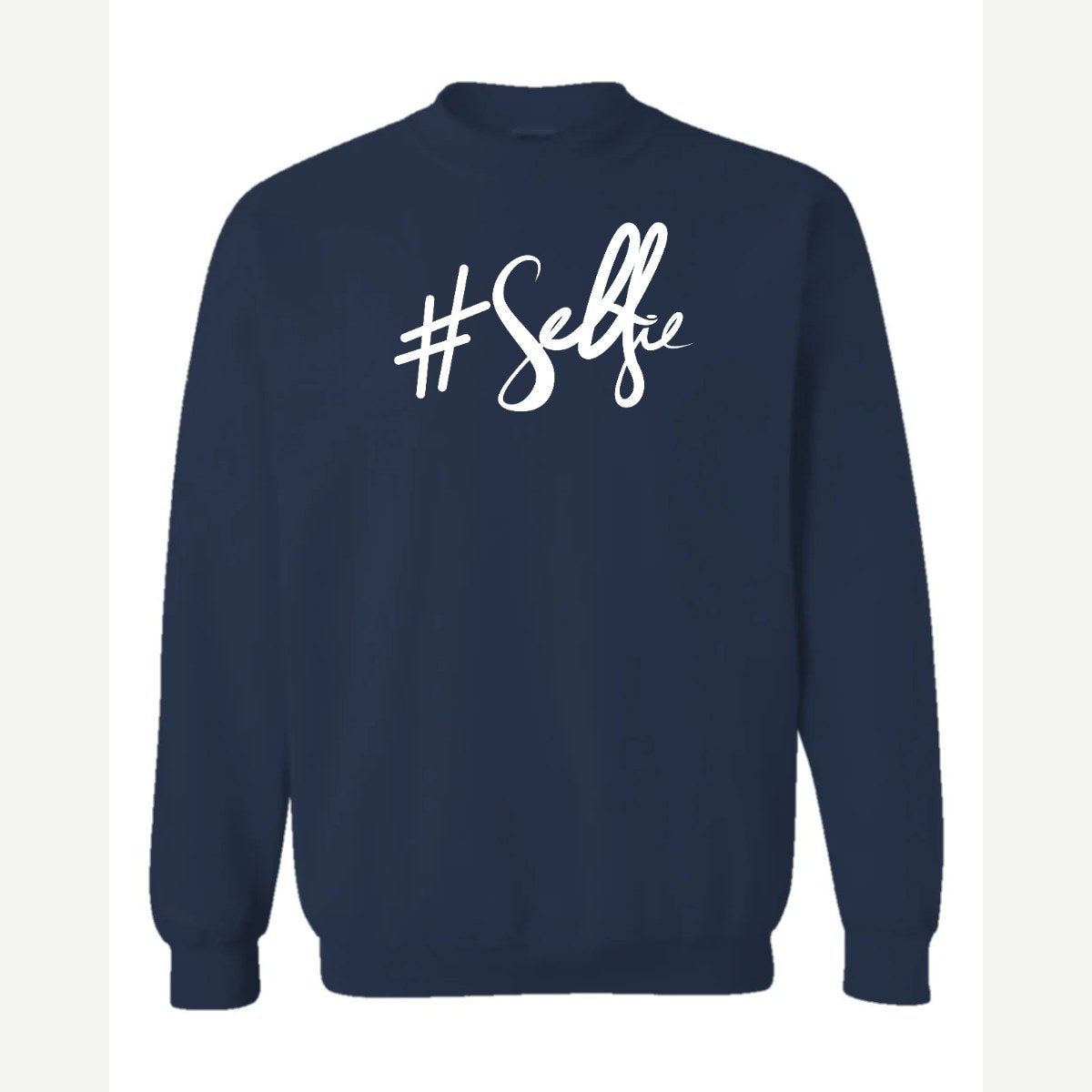 #Selfie (Script) — Crewneck Sweatshirt / Navy