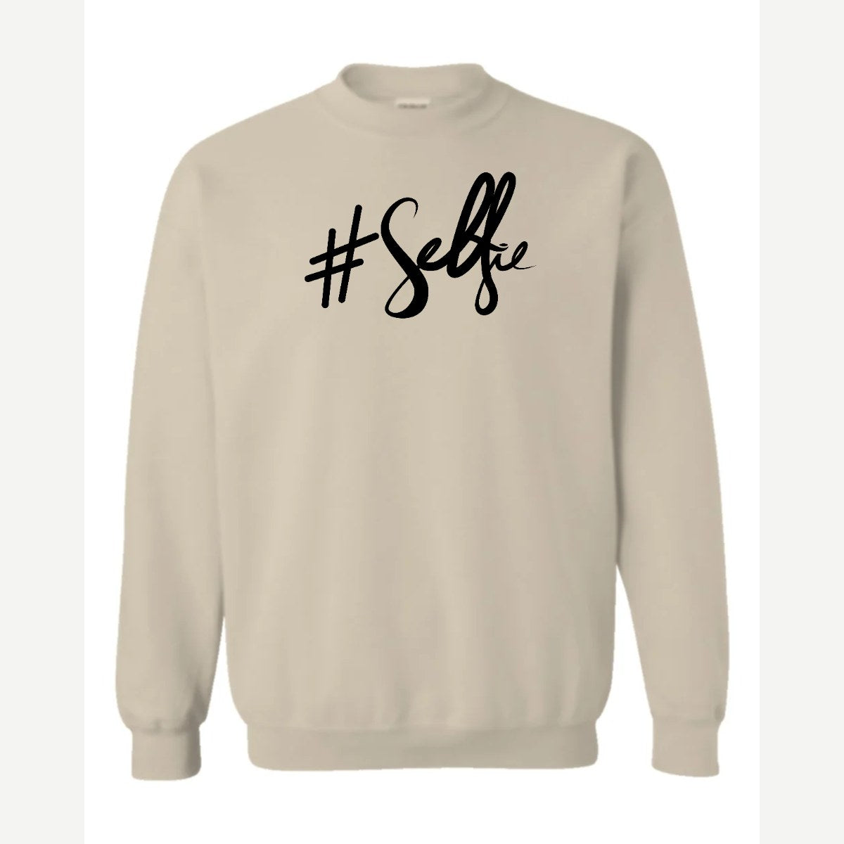 #Selfie (Script) — Crewneck Sweatshirt / Sand