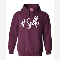 #Selfie (Script) — Hoodie / Maroon