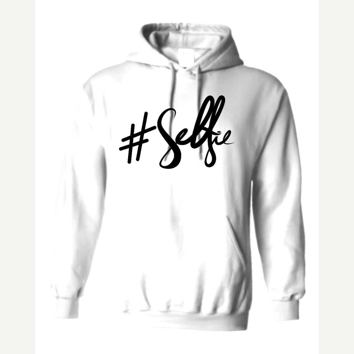 #Selfie (Script) — Hoodie / White