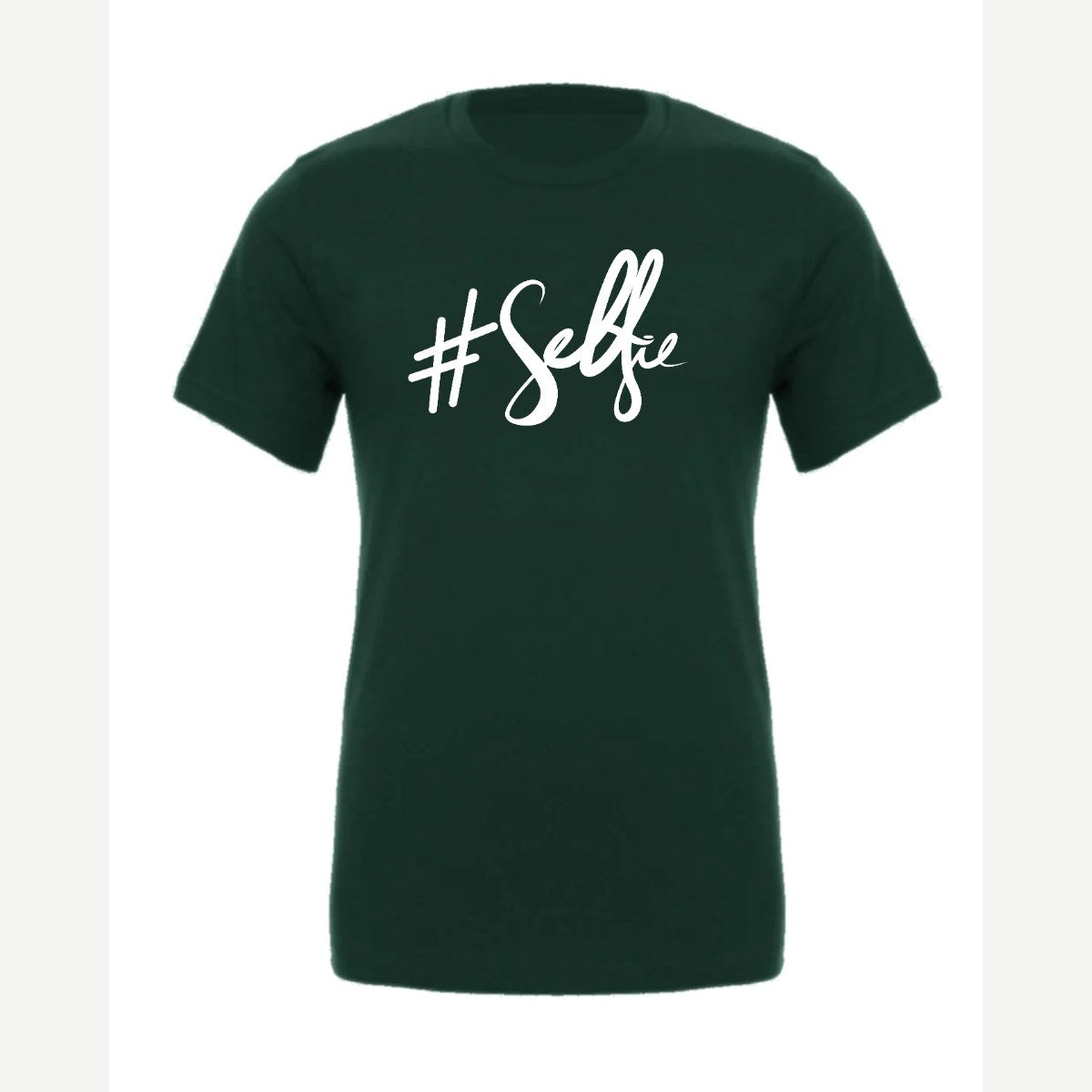 #Selfie (Script) — Premium Tee / Forest