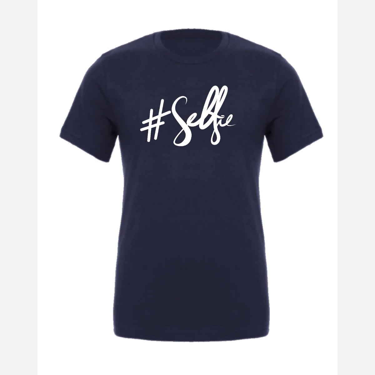 #Selfie (Script) — Premium Tee / Navy