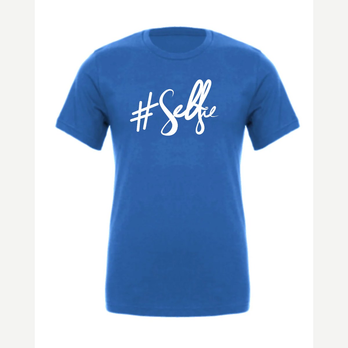 #Selfie (Script) — Premium Tee / True Royal