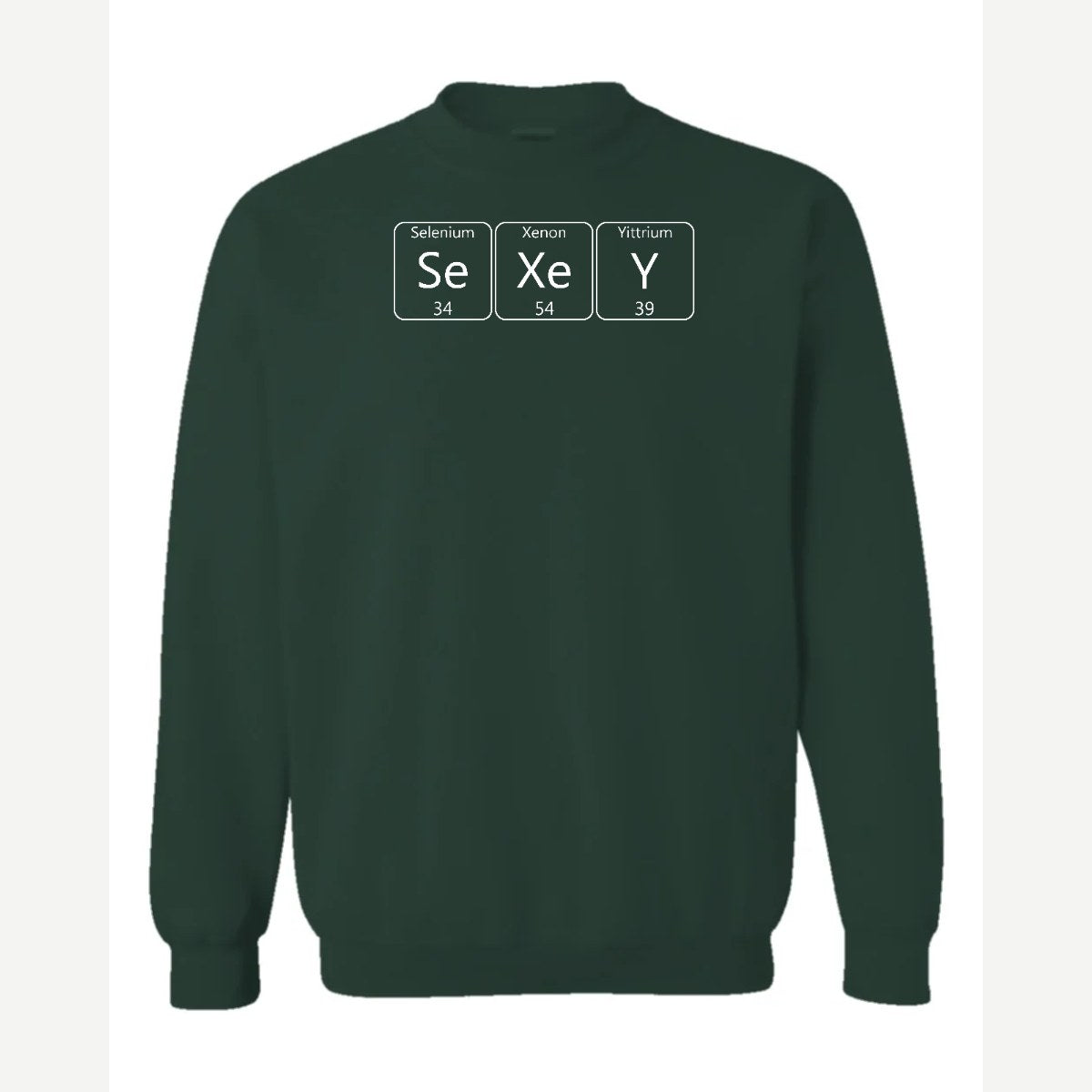 SeXeY Periodic Elements — Crewneck Sweatshirt / Forest Green