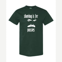 Shaving Is For… (Mustache) — Classic Tee / Forest Green