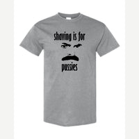 Shaving Is For… (Mustache) — Classic Tee / Sport Grey