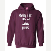 Shaving Is For… (Mustache) — Hoodie / Maroon