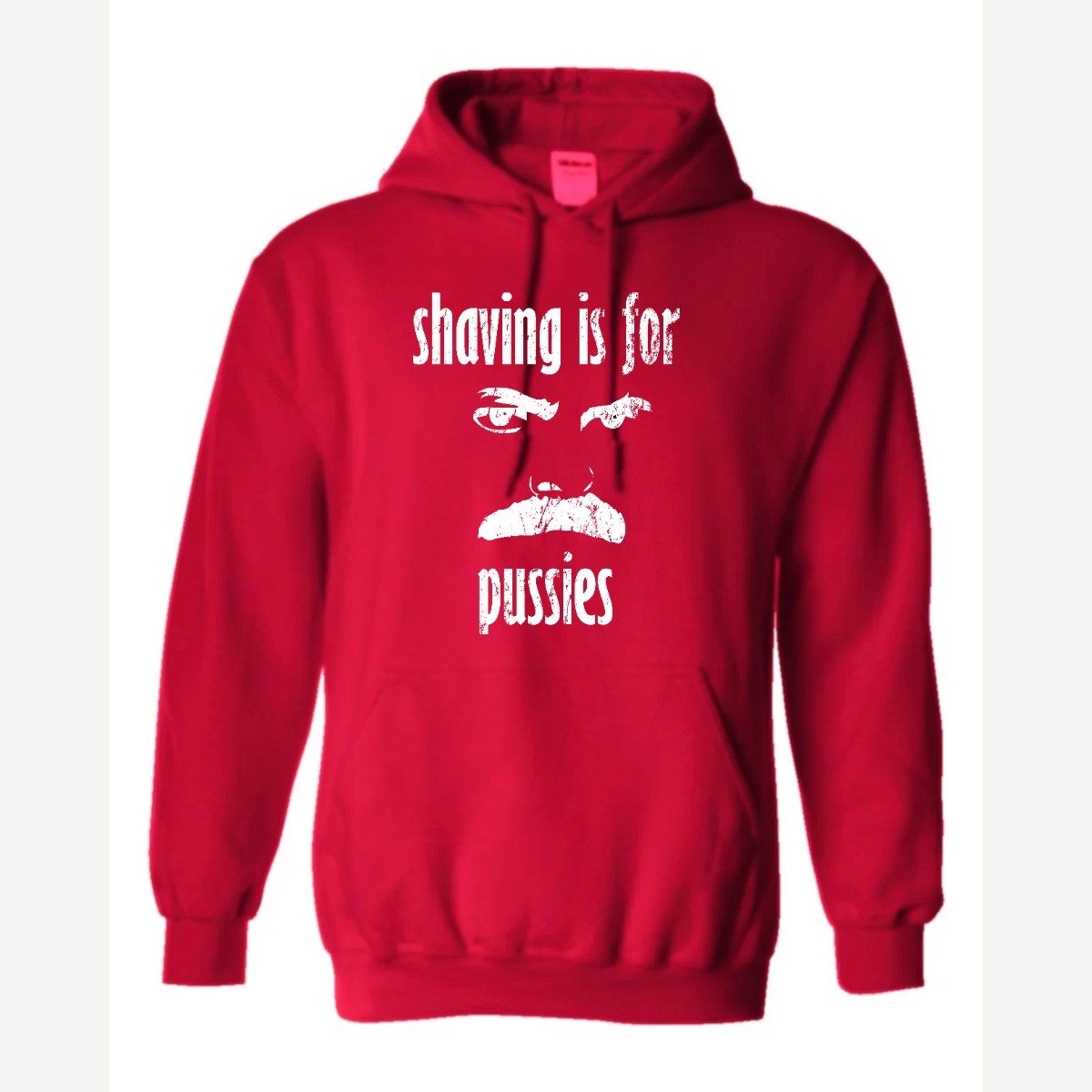 Shaving Is For… (Mustache) — Hoodie / Red