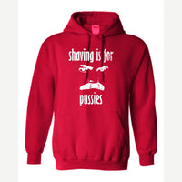Shaving Is For… (Mustache) — Hoodie / Red