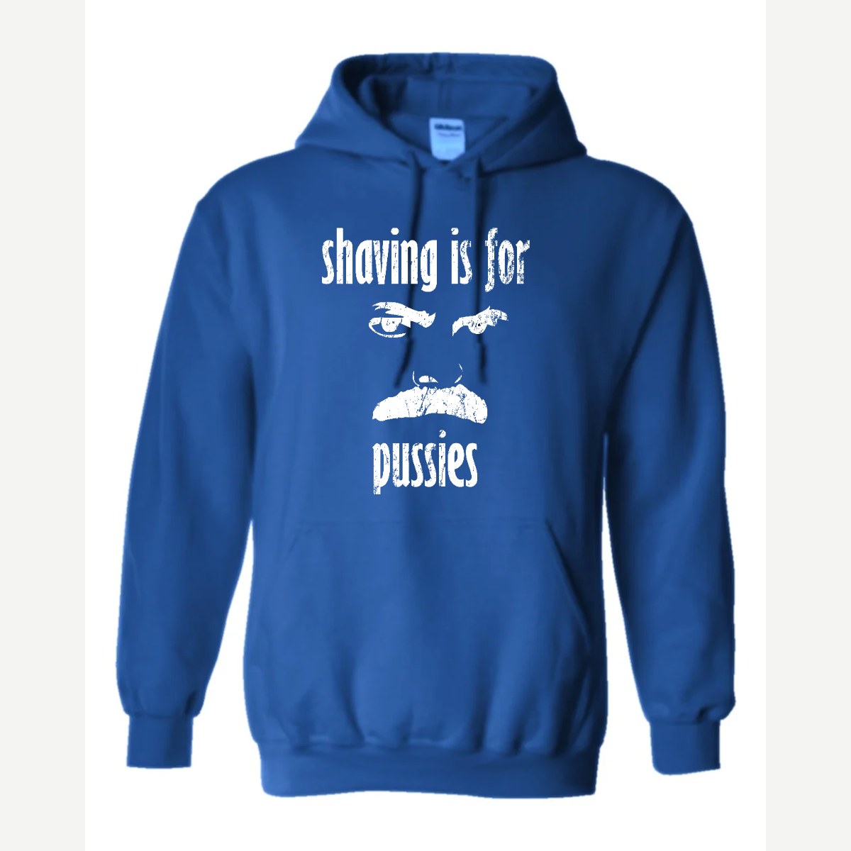 Shaving Is For… (Mustache) — Hoodie / Royal