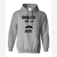 Shaving Is For… (Mustache) — Hoodie / Sport Grey