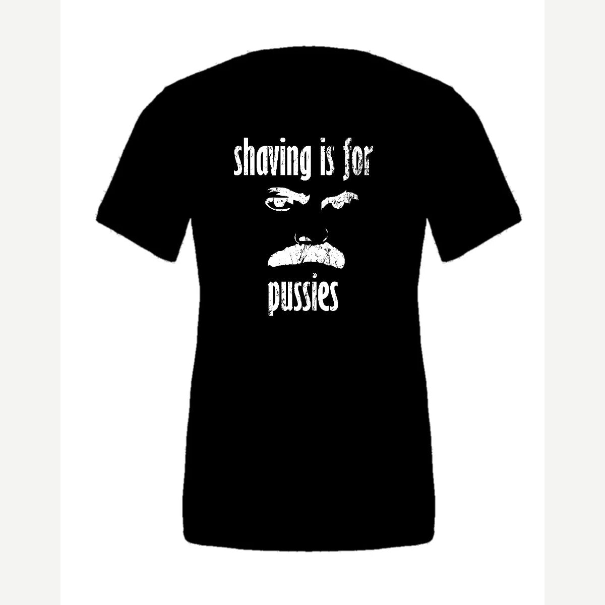 Shaving Is For… (Mustache) — Premium Tee / Black