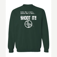 Shoot it — Crewneck Sweatshirt / Forest Green