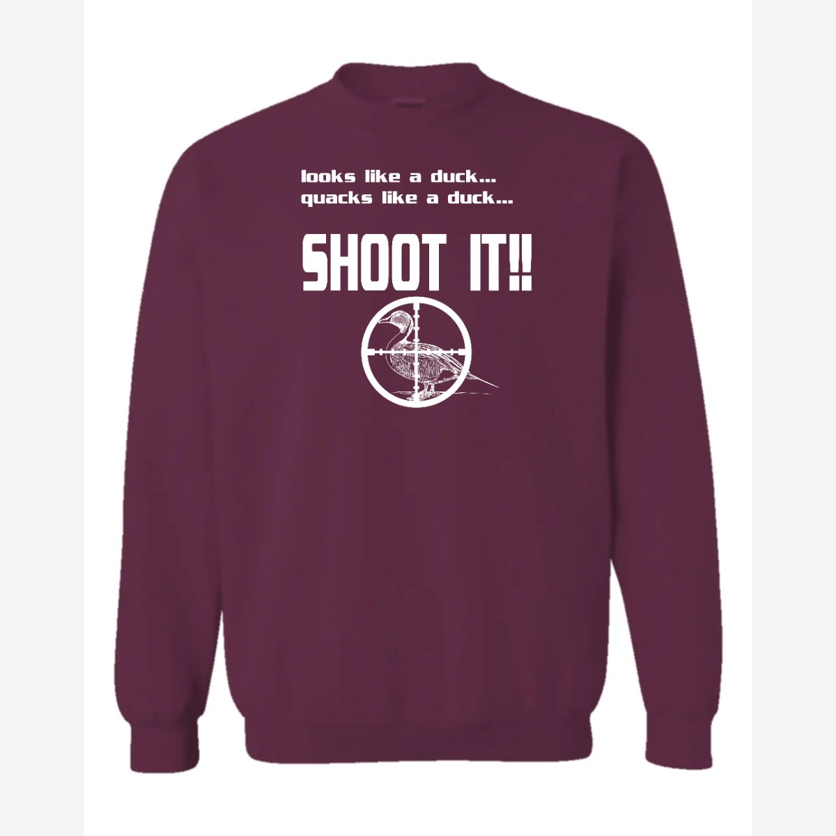 Shoot it — Crewneck Sweatshirt / Maroon