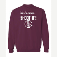 Shoot it — Crewneck Sweatshirt / Maroon