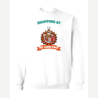 Shopping at My Own Pace — Crewneck Sweatshirt / White