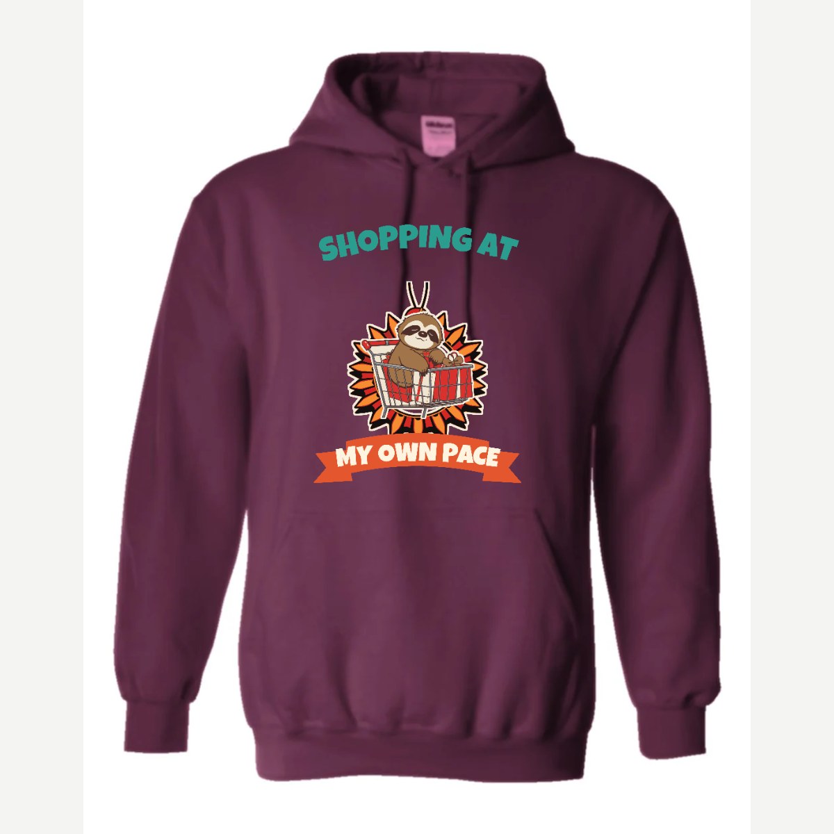 Shopping at My Own Pace — Hoodie / Maroon