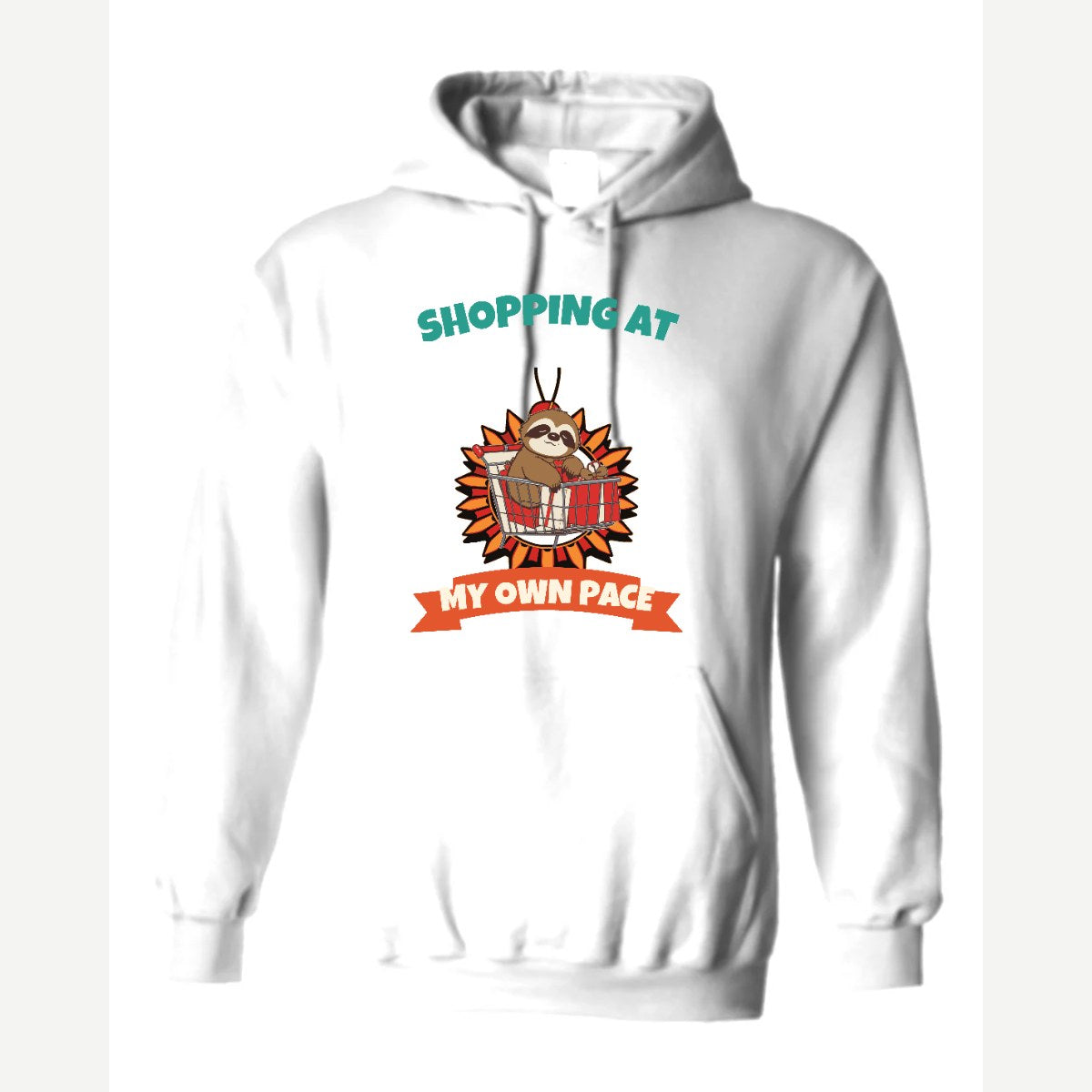 Shopping at My Own Pace — Hoodie / White