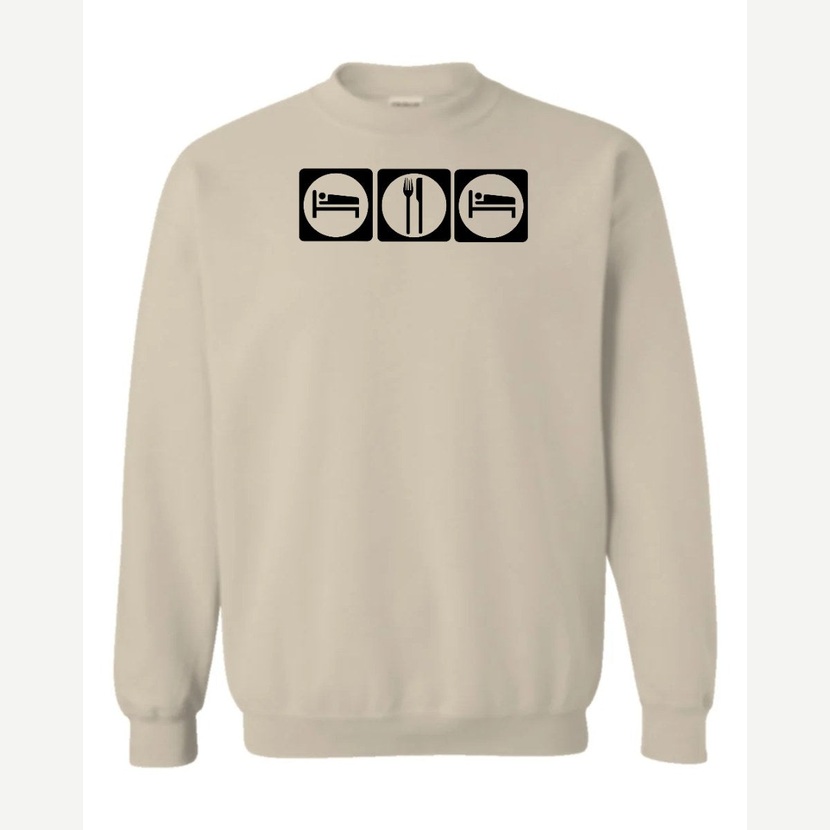 Sleep Eat Sleep — Crewneck Sweatshirt / Sand
