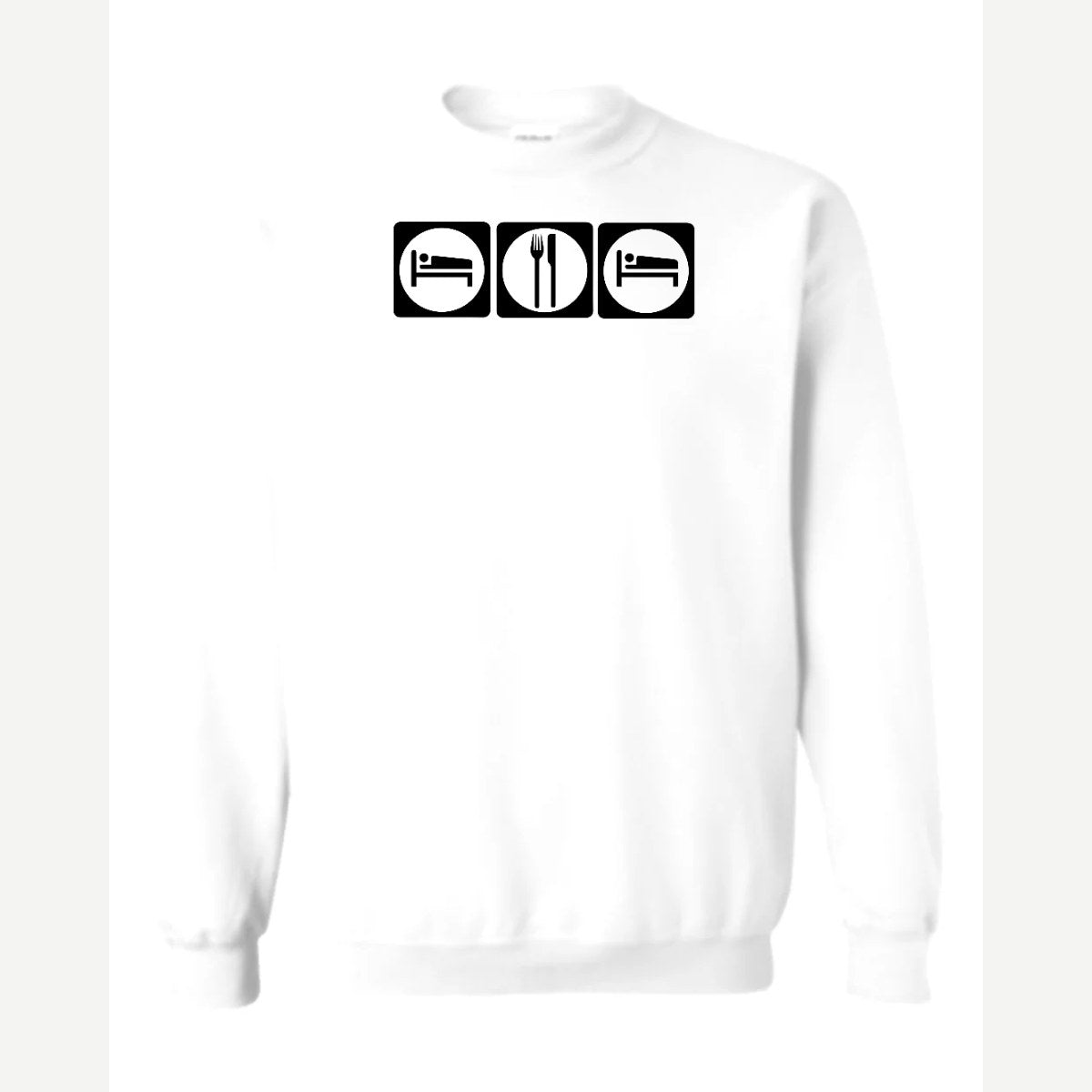 Sleep Eat Sleep — Crewneck Sweatshirt / White
