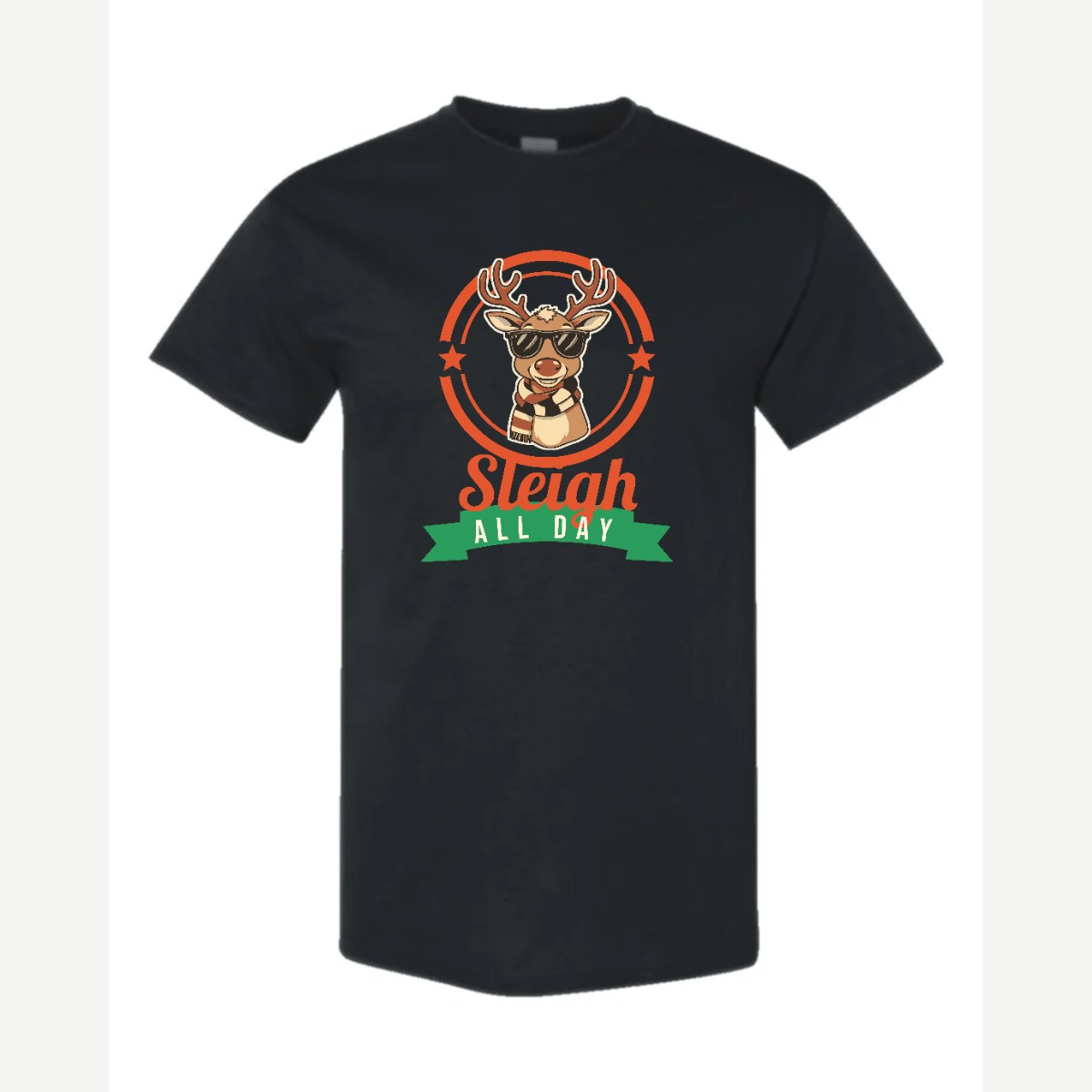 Sleigh All Day — Classic Tee / Black