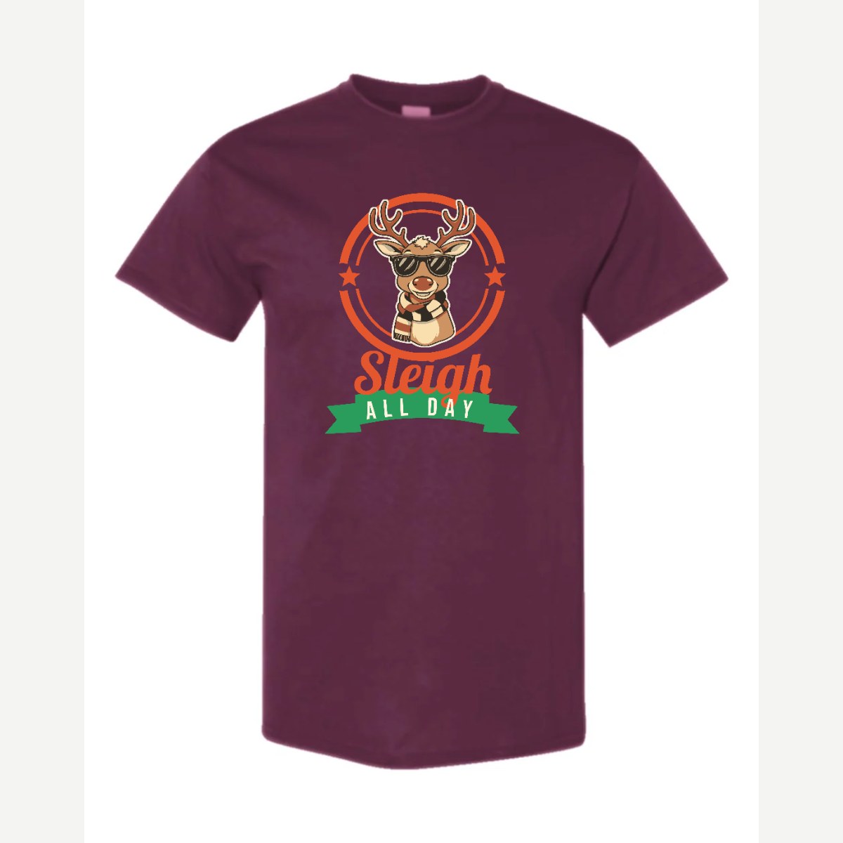 Sleigh All Day — Classic Tee / Maroon