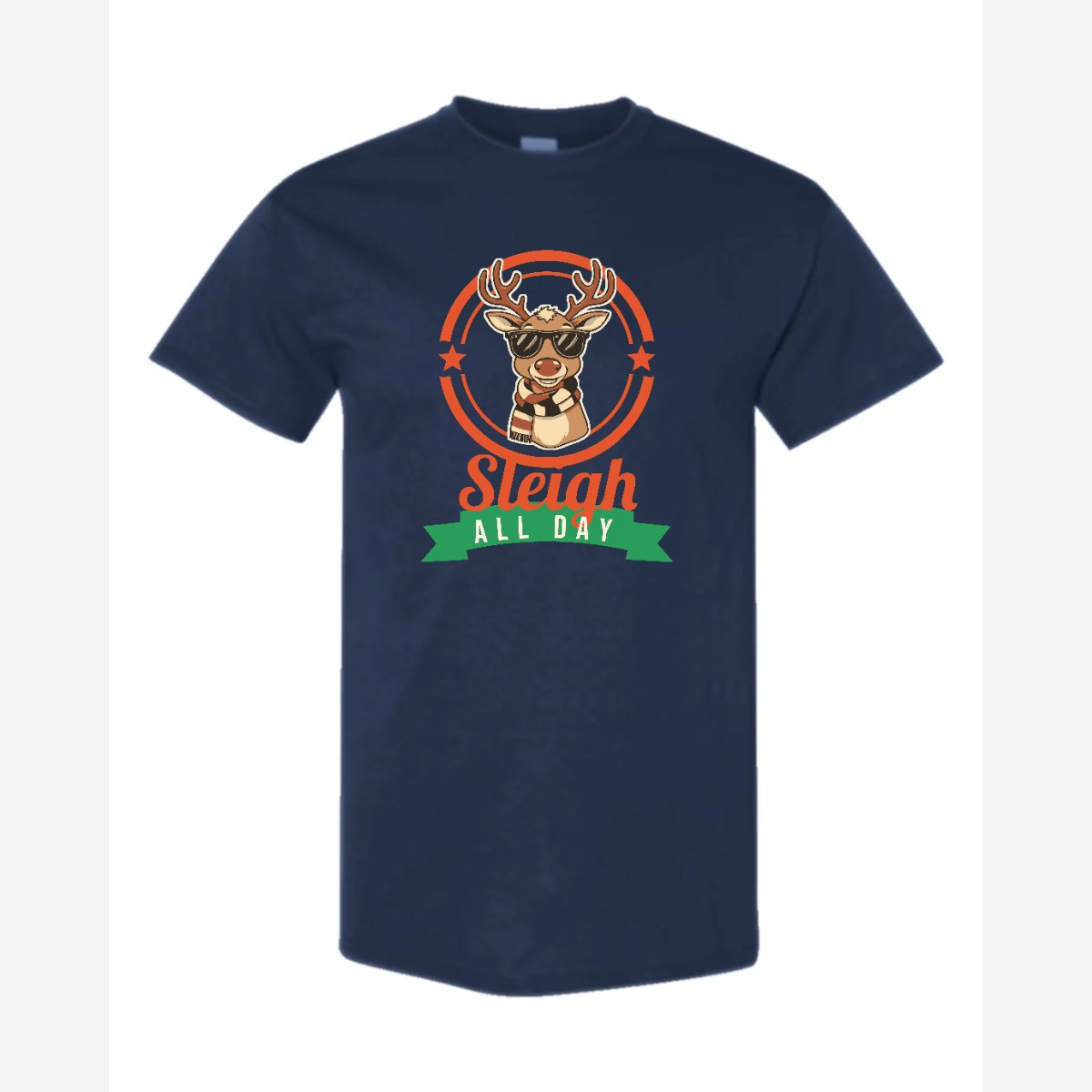 Sleigh All Day — Classic Tee / Navy