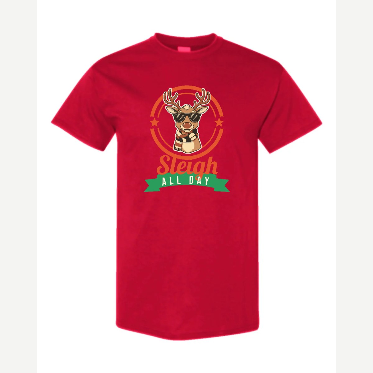 Sleigh All Day — Classic Tee / Red