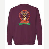 Sleigh All Day — Crewneck Sweatshirt / Maroon