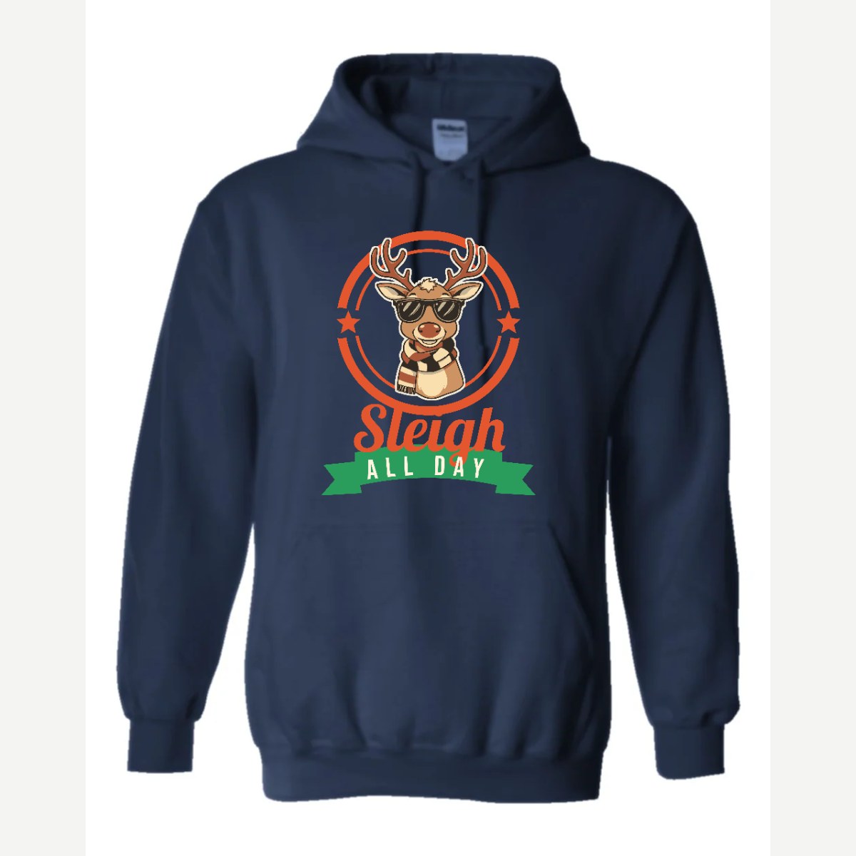 Sleigh All Day — Hoodie / Navy