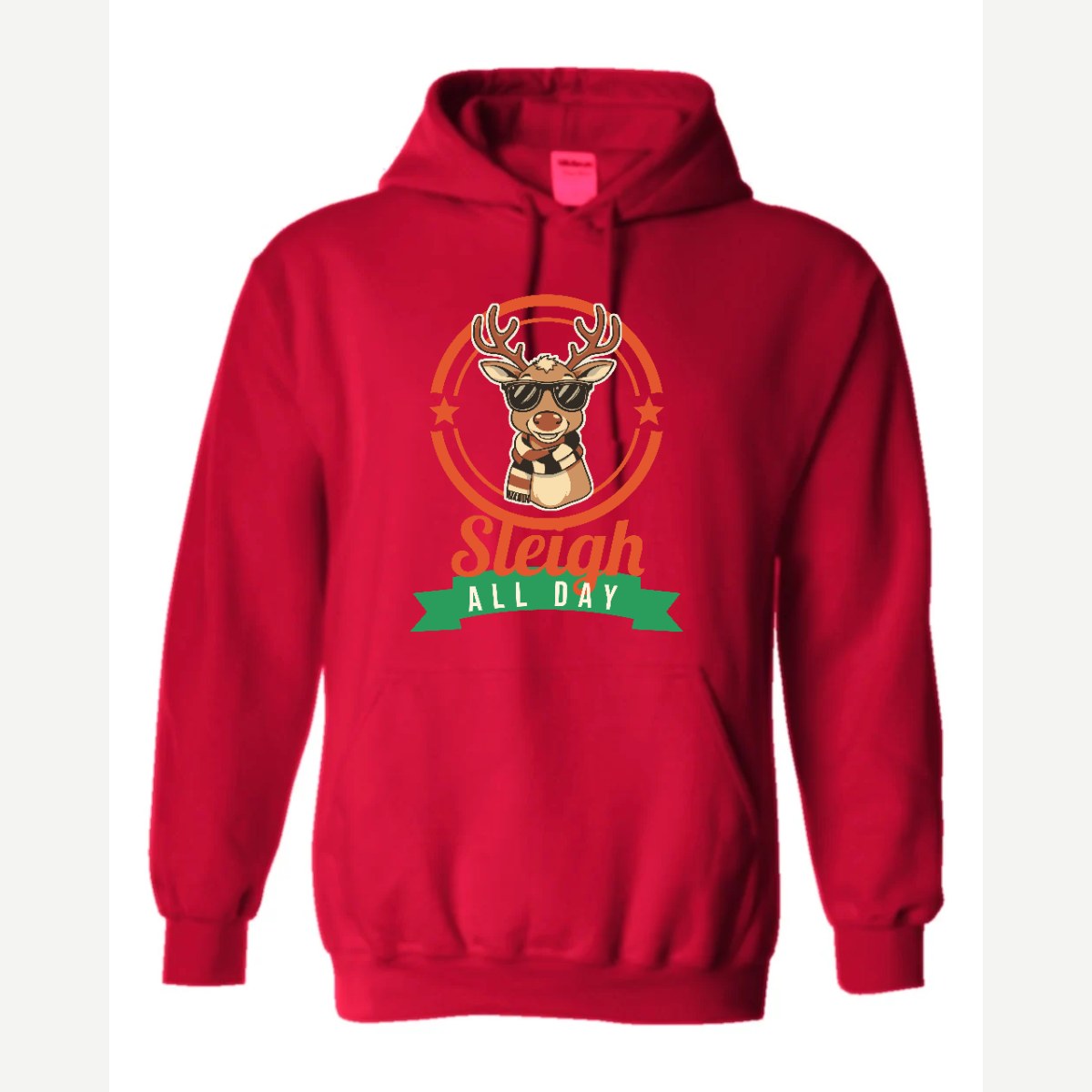 Sleigh All Day — Hoodie / Red