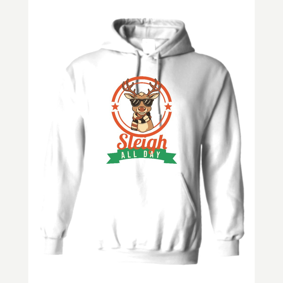 Sleigh All Day — Hoodie / White