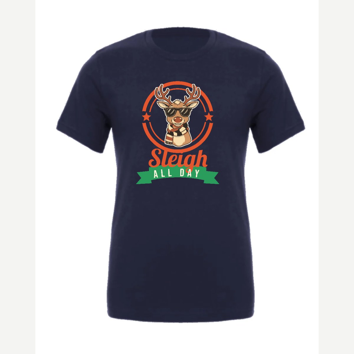 Sleigh All Day — Premium Tee / Navy