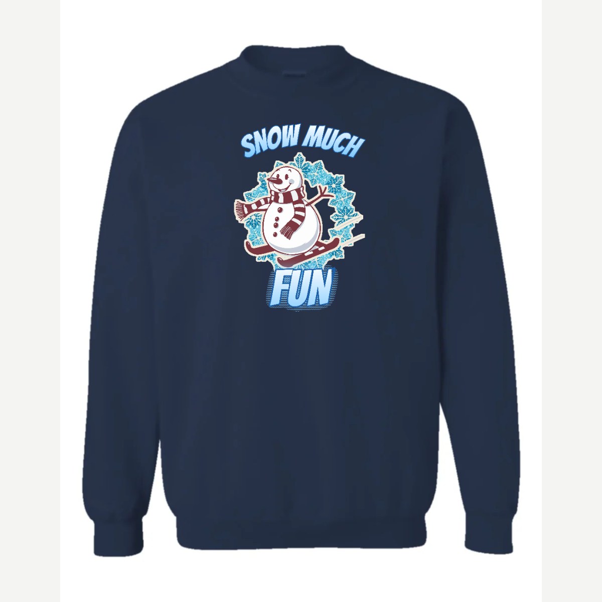 Snow Much Fun — Crewneck Sweatshirt / Navy